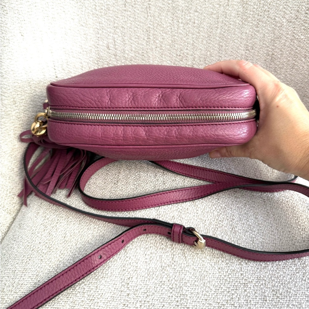 Authentic Gucci Soho Small Leather crossbody Disco bag dusty pink purple - Picture 6 of 16